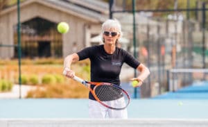 Judy Murray at The Campus commenting on Novak Djokovic